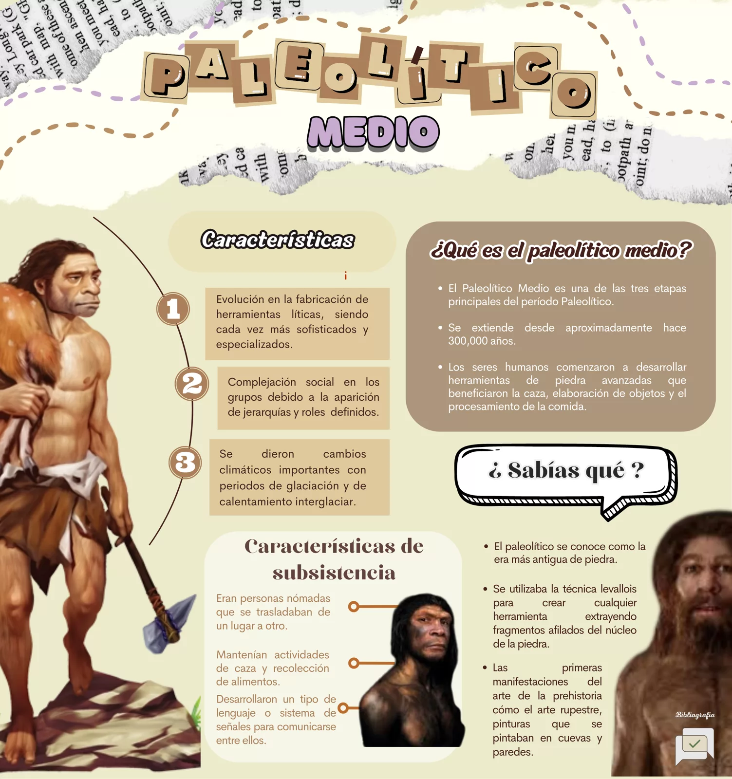 Infografía Paleolítico Medio